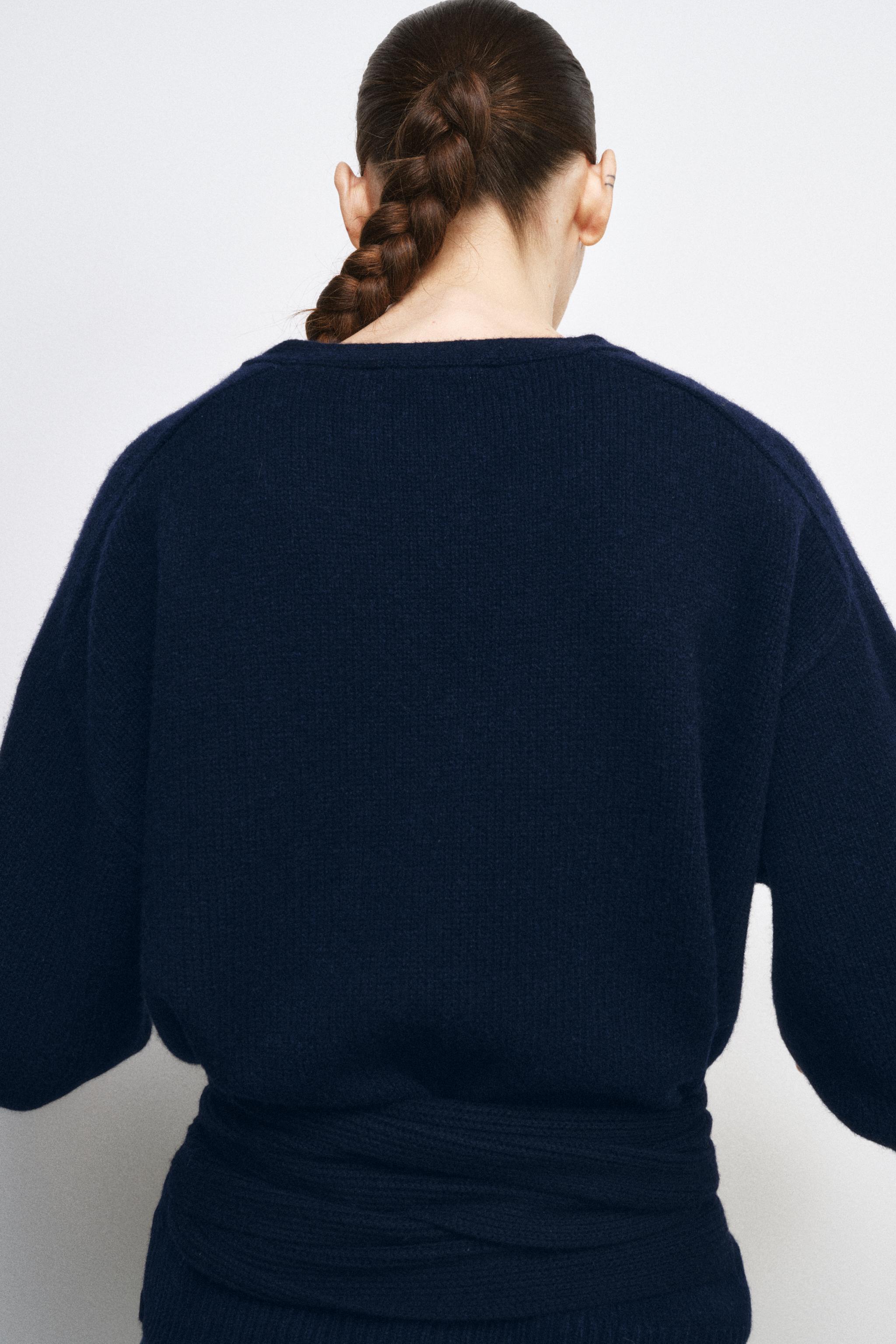 GILET 100% LAINE MANCHES BOUFFANTES